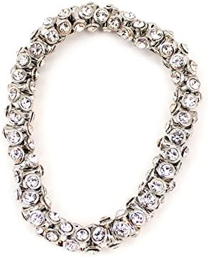 Antique Gypsy Stretchable Anklet with White Glass Stone Tribal Jewelry