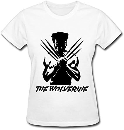 KINSIN Women's Hugh Jackman X Men Wolverine T-shirts White XL