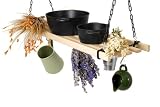 Kitchen Ceiling Pot Rack (Black - 0.9M / 2.11ft)