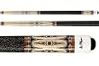 Players Blonde Birds-Eye Maple Pool Cue with Black and White Floating Points and Half-Oval Transfers