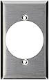 Leviton 84028 1-Gang Flush Mount 2.15-Inch Diameter, Device Receptacle Wallplate, Device Mount, Stainless Steel