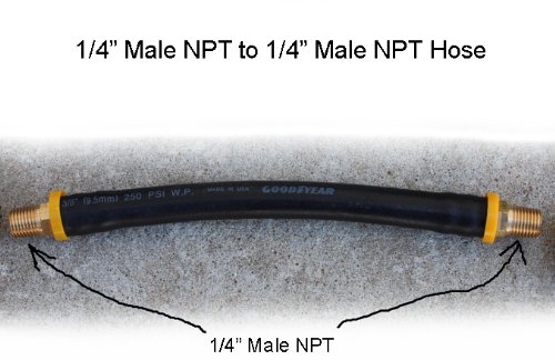 Short Air Compressor Hose: 1/4