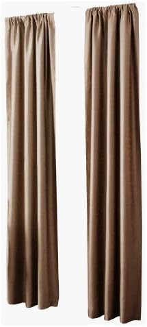 allen + roth Florence 84-in L Solid Chocolate Rod Pocket Curtain Panel by Corona Curtain