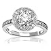 1 3/5 Carat Halo Style Vintage Engagement Ring