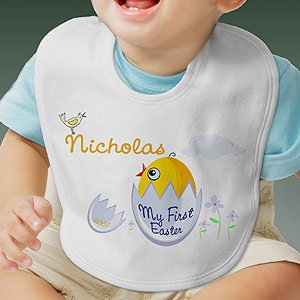 Personalized First Easter Baby Bib- My First Easter Design