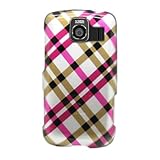 Hard Snap-on Shield With PINK PLAID CHEKERED Design Faceplate Cover Sleeve  ....