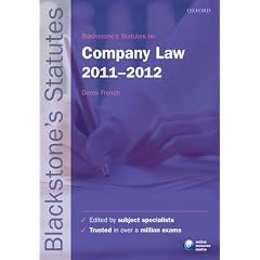 Blackstone's Statutes on Company Law 2011-2012 (Blackstone's Statute Series)