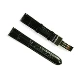 BANDA PASTEL GATOR LEATHER WATCHBAND WITH STAINLESS FOLDING CLASP DEPLOYANT BUCKLE DESIGN-REAL... by Caddy Bay Collection