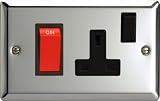 Varilight - 45A Cooker Panel (with 13A Switched Socket) Chrome - XC45PB