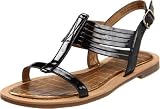 indigo by Clarks Women's Tres Belle Slingback Sandal,Black Patent,8 M US
