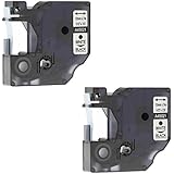 SuperInk 2PK White on Black Compatible for DYMO D1 45021 1/2 X 23'