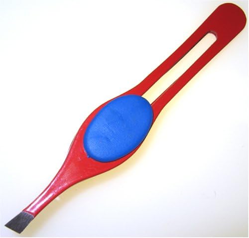 Pro-Eye Brow Tweezers w/ Easy Grip (Red)