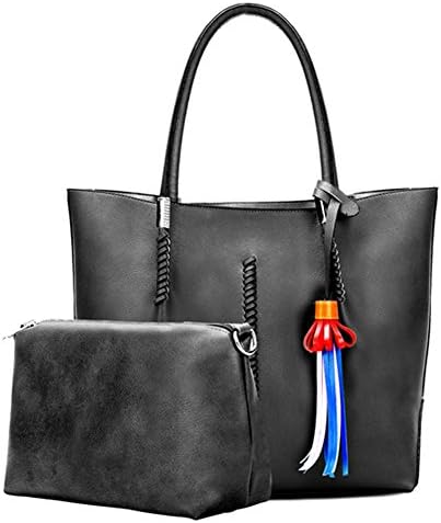 BagVenus Beauty Pure Color Retro Elegent Women Handbag Crossbody Two-Piece Bag(C3)