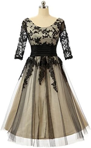 Vantexi Women's Lace Long Sleeve Mother Of The Bride Dress Evening Gown Size 16