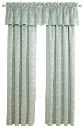 Lightcatcher Clouds 54-inch-by-17-inch Single Valance Blackout Thermal, Baby Blue