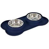 Wetnoz Flexi Design Duo Indigo Pet Bowl, Small