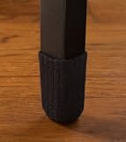 Large/Black - Chair Leg Pads for Hardwood Floors - 4 Pack Floor Protectors