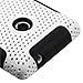 MYBAT APEX Mesh Hybrid Hard Case Gel Cover For Nokia Lumia 521 - Retail Packaging - White Black