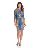London Times Womens Matte Jersey Printed Dress