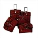 Madrid 5 Piece Spinner Luggage Set in Red