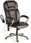Relaxzen 60-6821 Executive Chair with Shiatsu Massage, Black