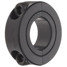 Ruland Two-Piece Clamping Shaft Collar, Black Oxide Steel