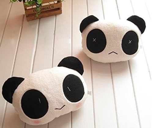 Lemonc 1pair X Cute Panda Plush Neck Cartoon Car Head and Body Support Pillow Seat Neck Pillow New