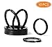 Flat Key Rings 10 Pieces 1 inches Flat Key Rings Metal Keychain Rings Split Keyrings Flat O Ring for Home Car Office Keys Attachment(Black)