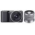 Sony DSLR NEX3ABK1 NEX-3A 14.2MP Digital Camera; 16mm 2.8 & 18-55 Lenses Black