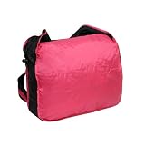 Reusable + Portable Roll-Up Compact Travel Messenger Bag (Pink)