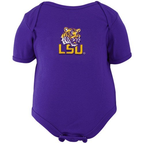 LSU Tigers Infant Purple Embroidered Creeper (3-6 Months)