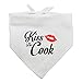 Graphics and More Kiss the Cook Dog Pet Bandana - White
