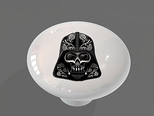 Sugar Skull Vader High Gloss Ceramic Drawer Knob