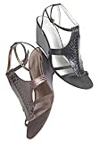Avenue Plus Size Snake Print Vera Wedge Sandal (Wide Width)