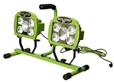 Designers Edge L1314 120-Volt Portable Dual Multidirectional Worklights, Green, 30-Watt