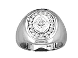 Nice 1/2 Ctw. Men's Genuine Diamond White Gold Ring