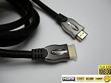 Premium 24K Gold Plated High Speed HDMI HDMI M/M Cable Version for PS3, Blu Ray DVD, Xbox 360 6 Feet / High Gloss Charcoal Silver Metal Connectors with Nylon Mesh Version 1.3b Category 2 Certified Cable 41UjwA6QC5L. SL160 Premium 24K Gold Plated High Speed HDMI HDMI M/M Cable Version for PS3, Blu Ray DVD, Xbox 360 6 Feet / High Gloss Charcoal Silver Metal Connectors with Nylon Mesh Version 1.3b Category 2 Certified Cable