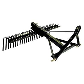 Agri-Fab Three-Point Landscape Rake, Black, 48-Inch Wide #45-0357 by Agri-Fab