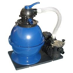 Filter Pump Unit, 1HP Motor with 75 Lb Sand Filter Tank