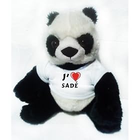 Peluche panda avec J'aime Sad�