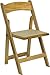 Flash Furniture HERCULES Series Natural Wood Folding Chair with Vinyl Padded Seat