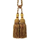 Handmade Burgundy and Antique Gold Elizabeth Decorative Tassel Tieback