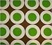 Contemporary decorative throw pillowcase - cotton, brown, white, green dots