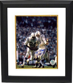 Lenny Moore signed Baltimore Colts 8x10 Photo Custom Framed HOF 75