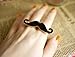 World Pride Handlebar Mustache Vintage Adjustable Double Ring