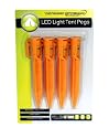 Yellowstone Set Of 4 Led Tent Pegs - Orange, 4 Pack