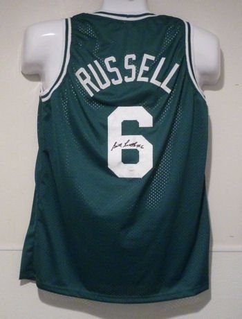 Bill Russell Autographed/Hand Signed Boston Celtics Green Jersey