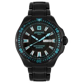Zodiac Men's Deep Reef Black Ion-Plated Stainless Steel Watch #ZO7903