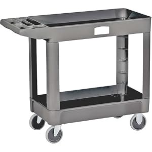 Rubbermaid 4500-88GRAY 2 Shelf Heavy-Duty Utility Cart