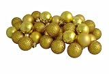 20ct Golden Yellow Shatterproof 4-Finish Christmas Ball Ornaments 2.75 (70mm)